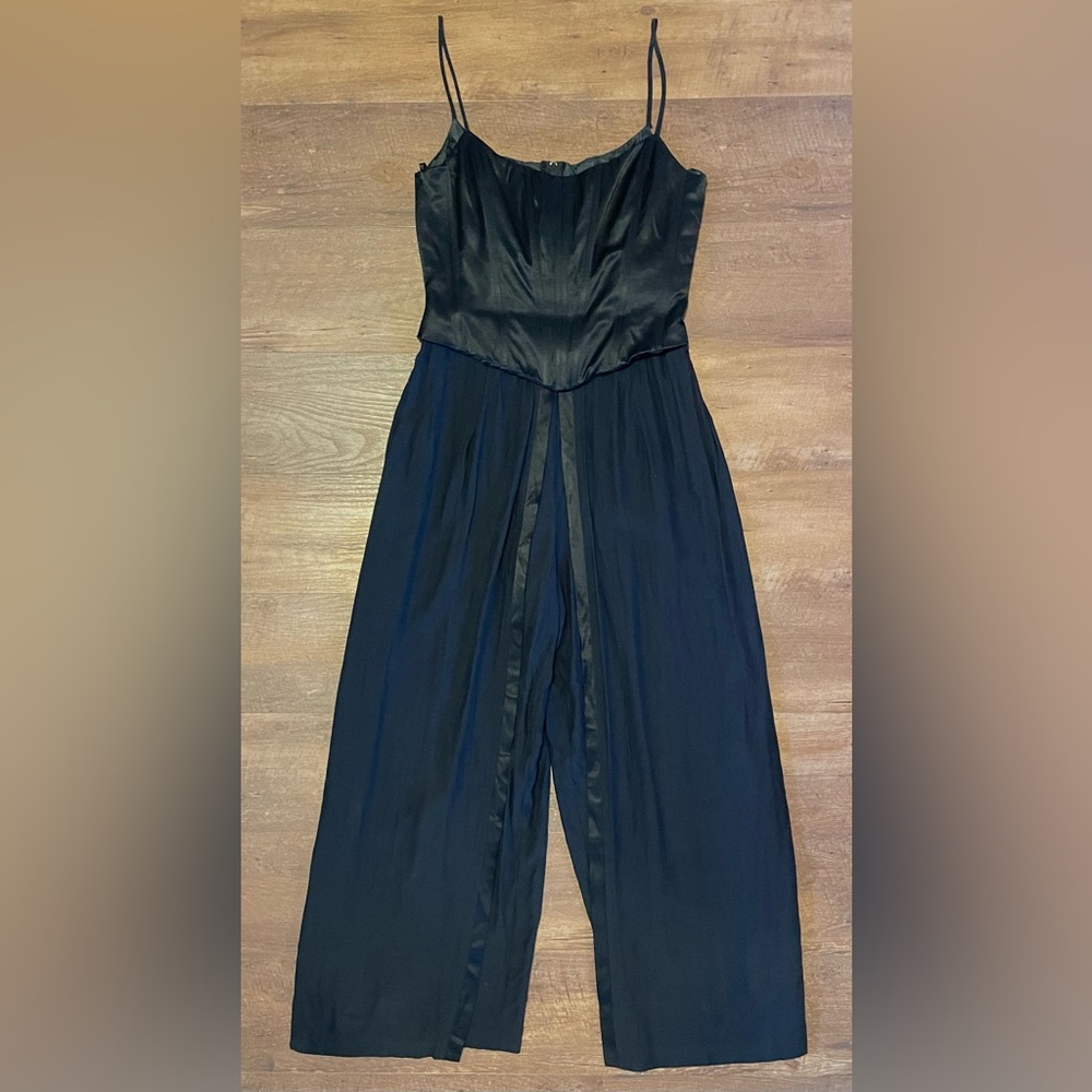 Miss Ashlee vintage Black Jumpsuit with Wrap Pants and Corset Bodice size 12
